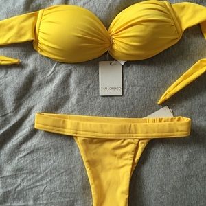 Summer solids yellow bikini- San Lorenzo